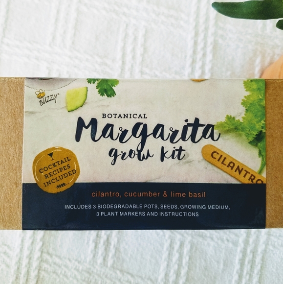 Buzzy The Tipsy Gardener Botanical Margarita Grow Kit w// Cilantra,Cucumber,Basil